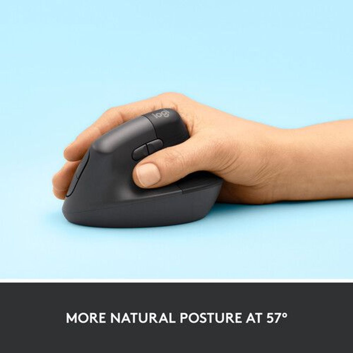 LOGITECH - Logitech Lift Mouse Ergonómico Vertical Inalámbrico - Grafito