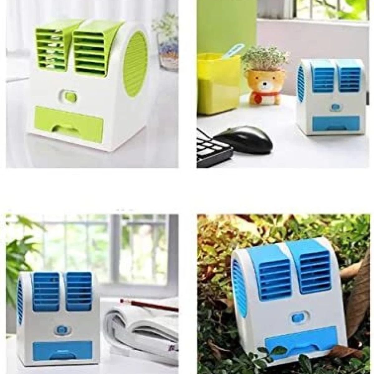 GENERICO - 2 Unidades Mini Ventilador Usb Portatil Aire Acondicionado Escritorio Oficina