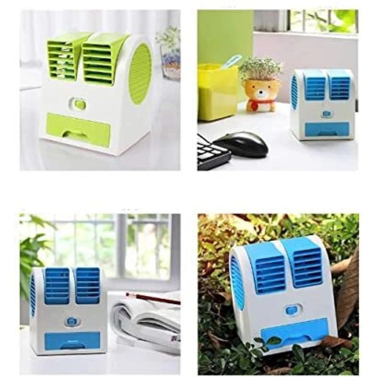 GENERICO - 2 Unidades Mini Ventilador Usb Portatil Aire Acondicionado Escritorio Oficina