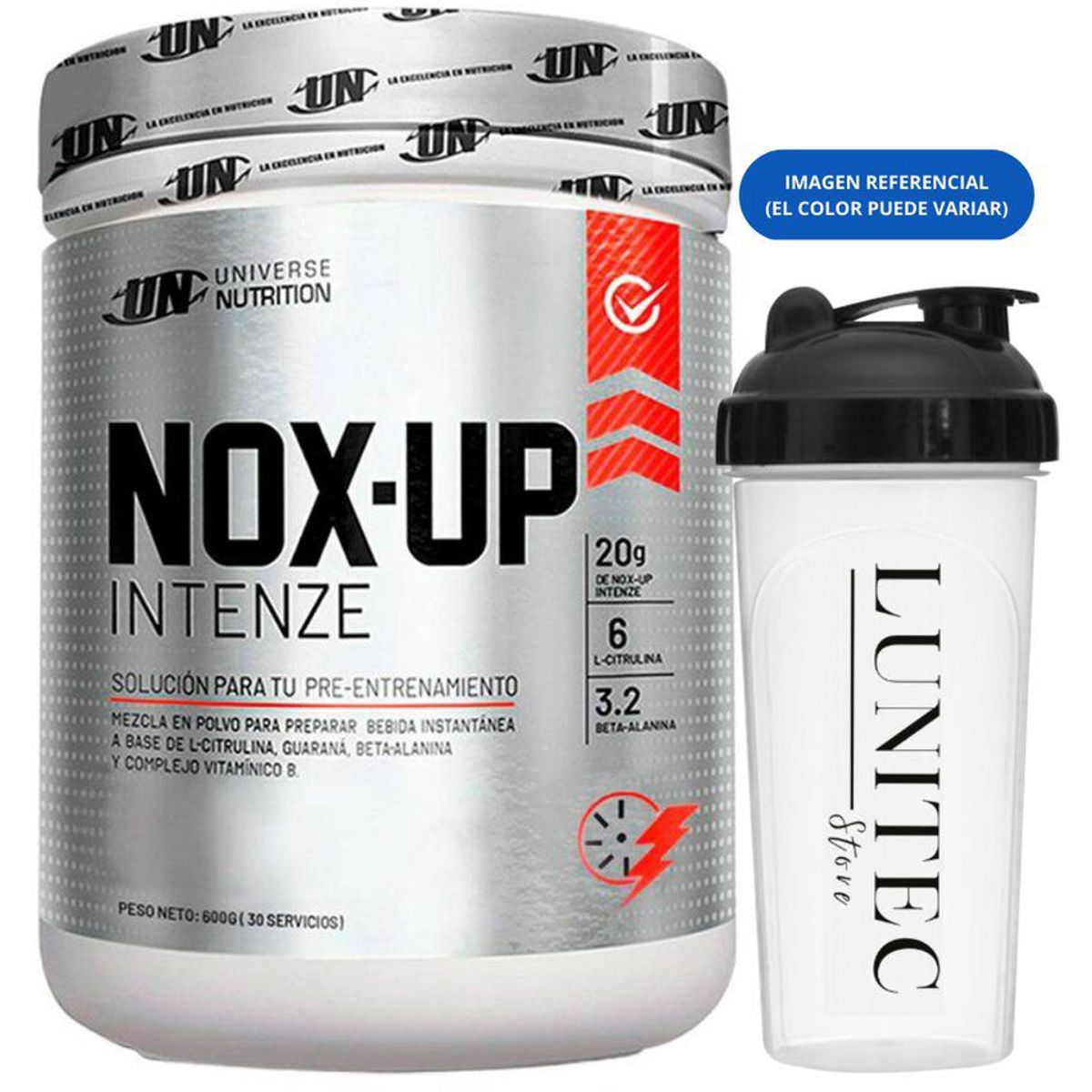 UNIVERSE NUTRITION - Pre Entreno Universe Nutrition Nox Up Intenze 600 g Mora + Shaker