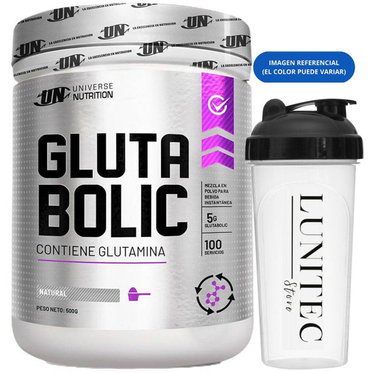 UNIVERSE NUTRITION - Glutamina Universe Nutrition Glutabolic 500 g Natural + Shaker