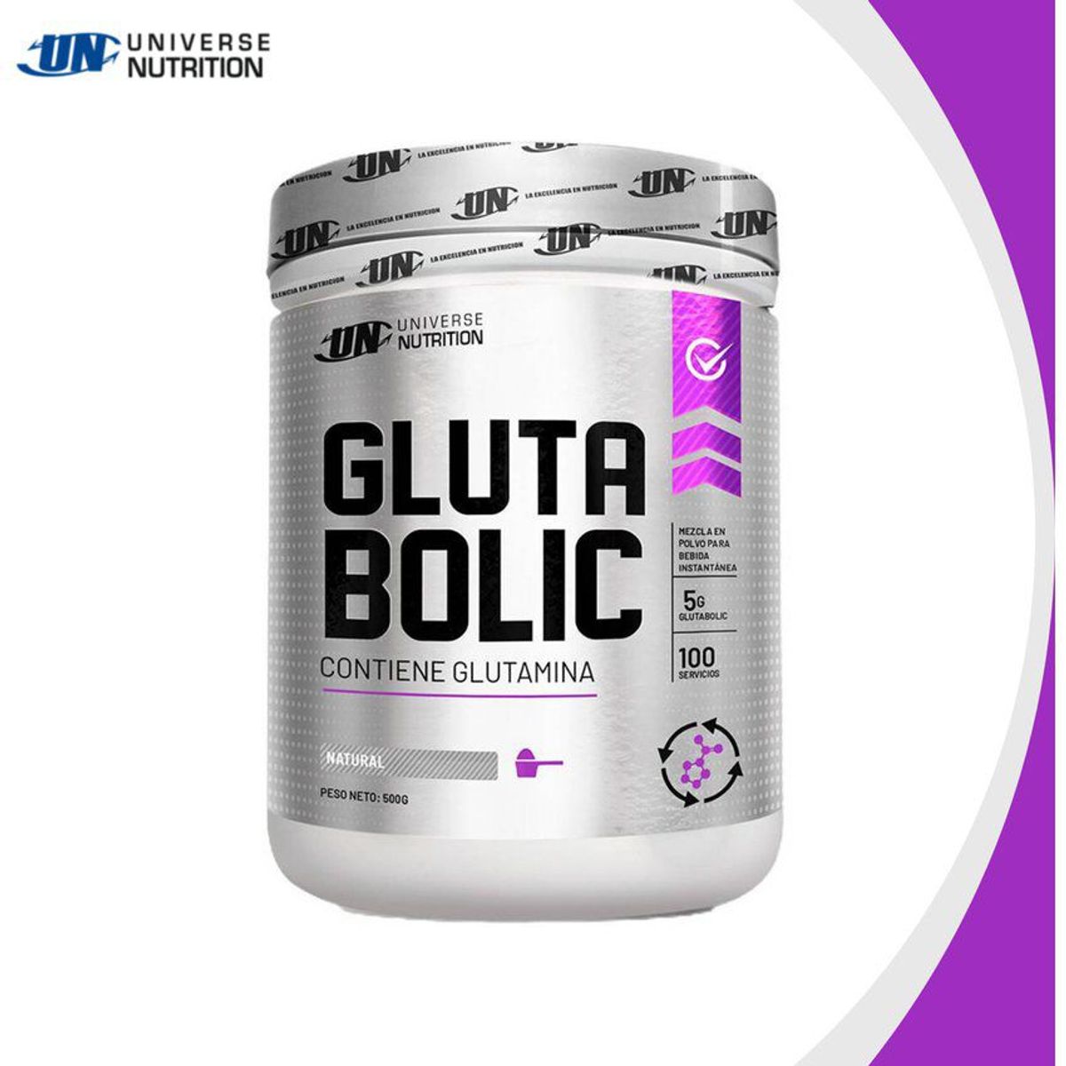 UNIVERSE NUTRITION - Glutamina Universe Nutrition Glutabolic 500 g Natural + Shaker