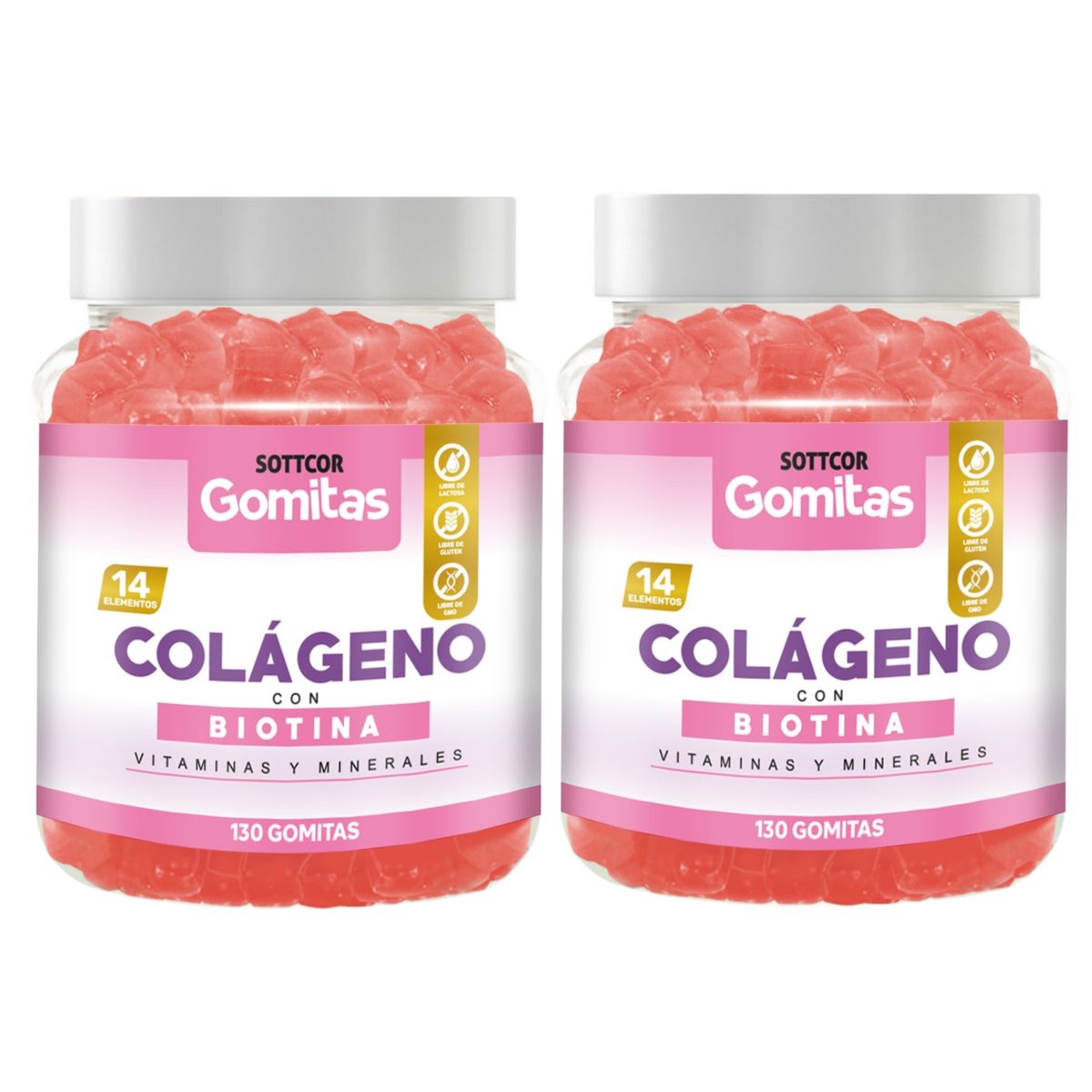 GENERICO - Colágeno Para Adultos Gomitas Sottcor 100Gr Chicle x2