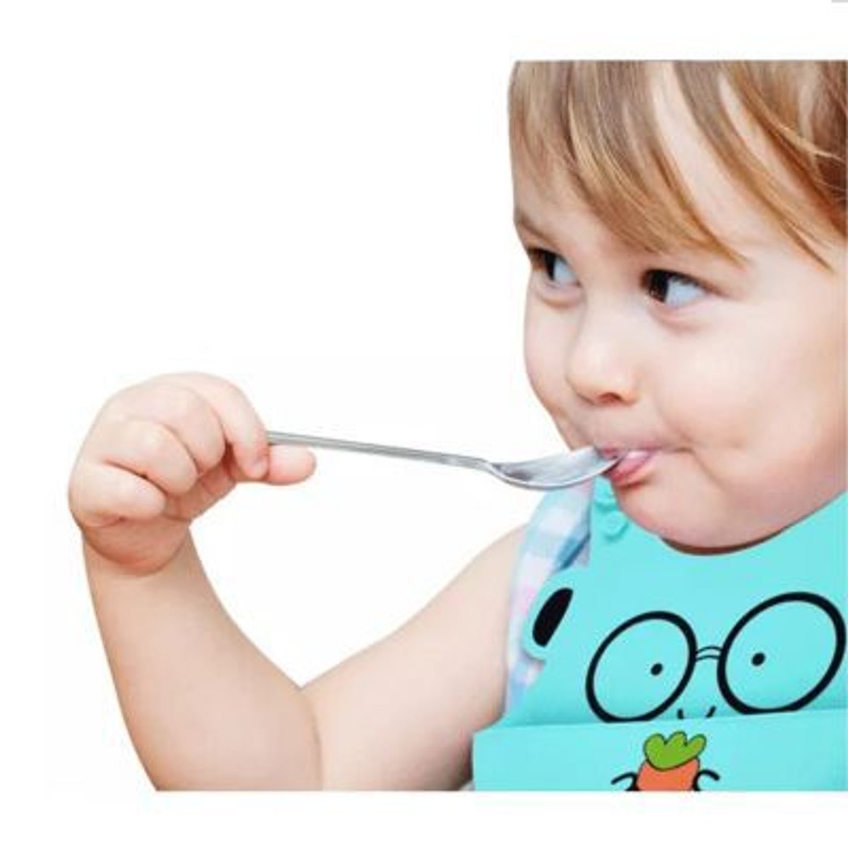 GENERICO - Babero de Silicona para Bebé Verde