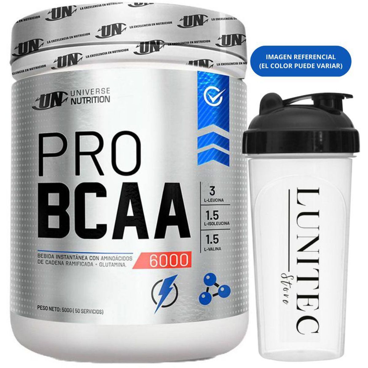 UNIVERSE NUTRITION - Aminoácido Universe Nutrition Pro Bcaa 6000 500g Citrus Punch + Shaker