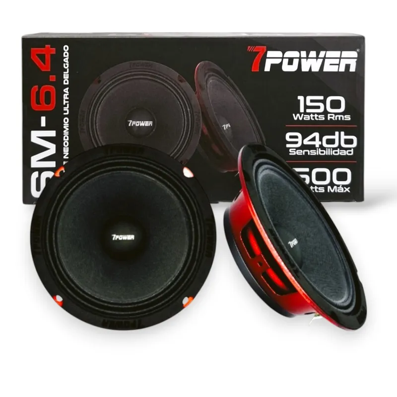 GENERICO - Parlante Medio Rango 6" Pulgadas De Neodimio 7 Power 500W