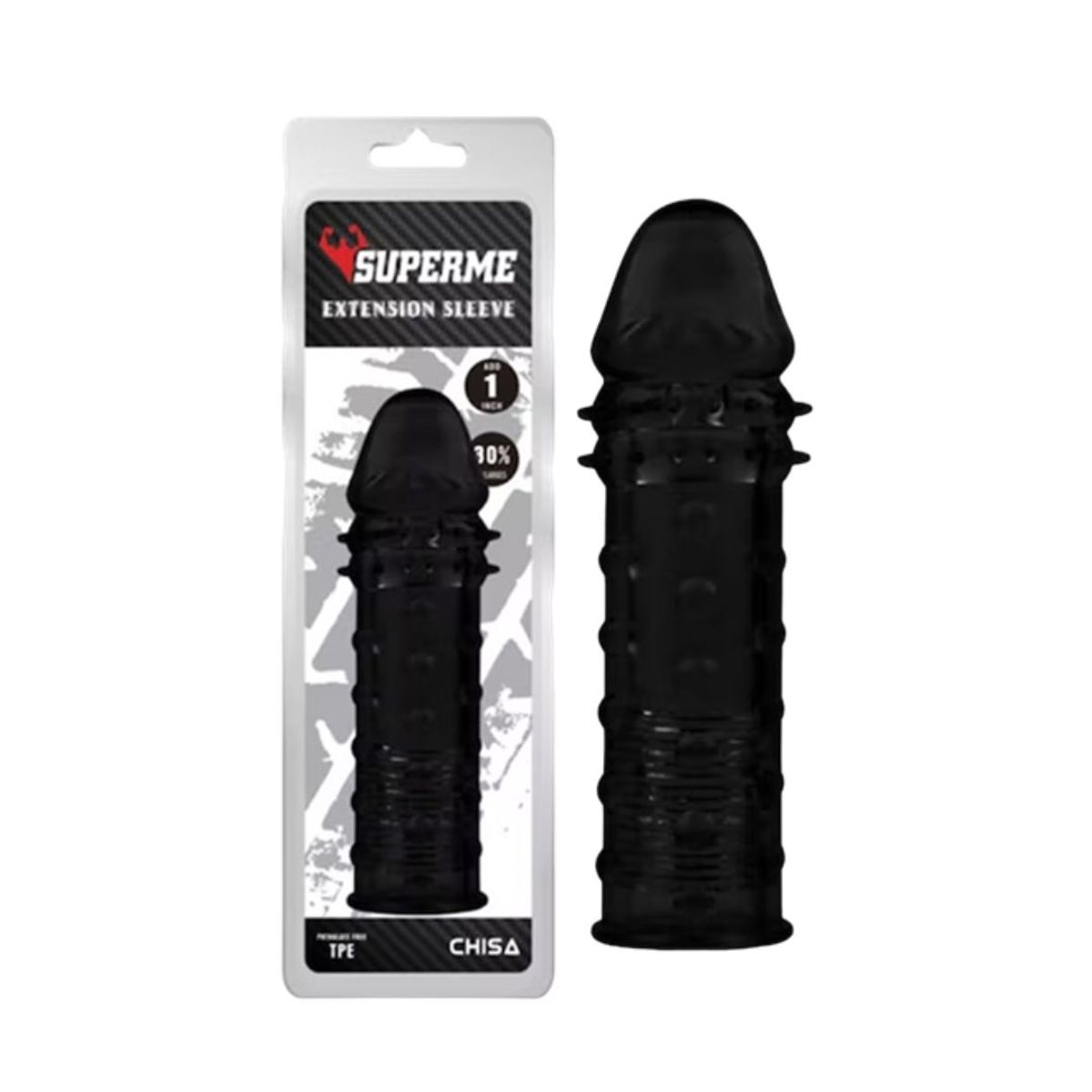 GENERICO - FUNDA SUPERME EXTENSION CON ESPUELAS Y RELIEVAS COLOR NEGRO