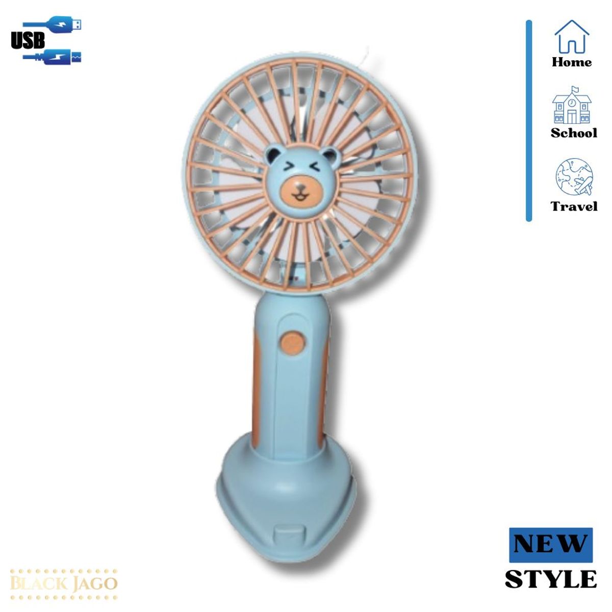 GENERICO - Ventilador kawai usb porta celular Azul