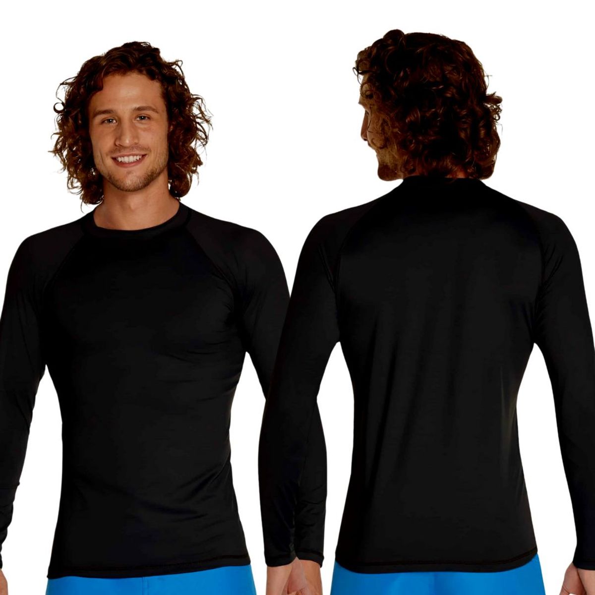 GENERICO - Polo Natacion Unisex Negro  Ropa de baño - Tallas 14 hasta XL