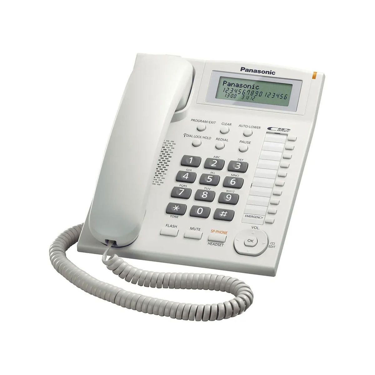 PANASONIC - TELÉFONO FIJO PANASONIC ALÁMBRICO BLANCO KX-TS880LXW