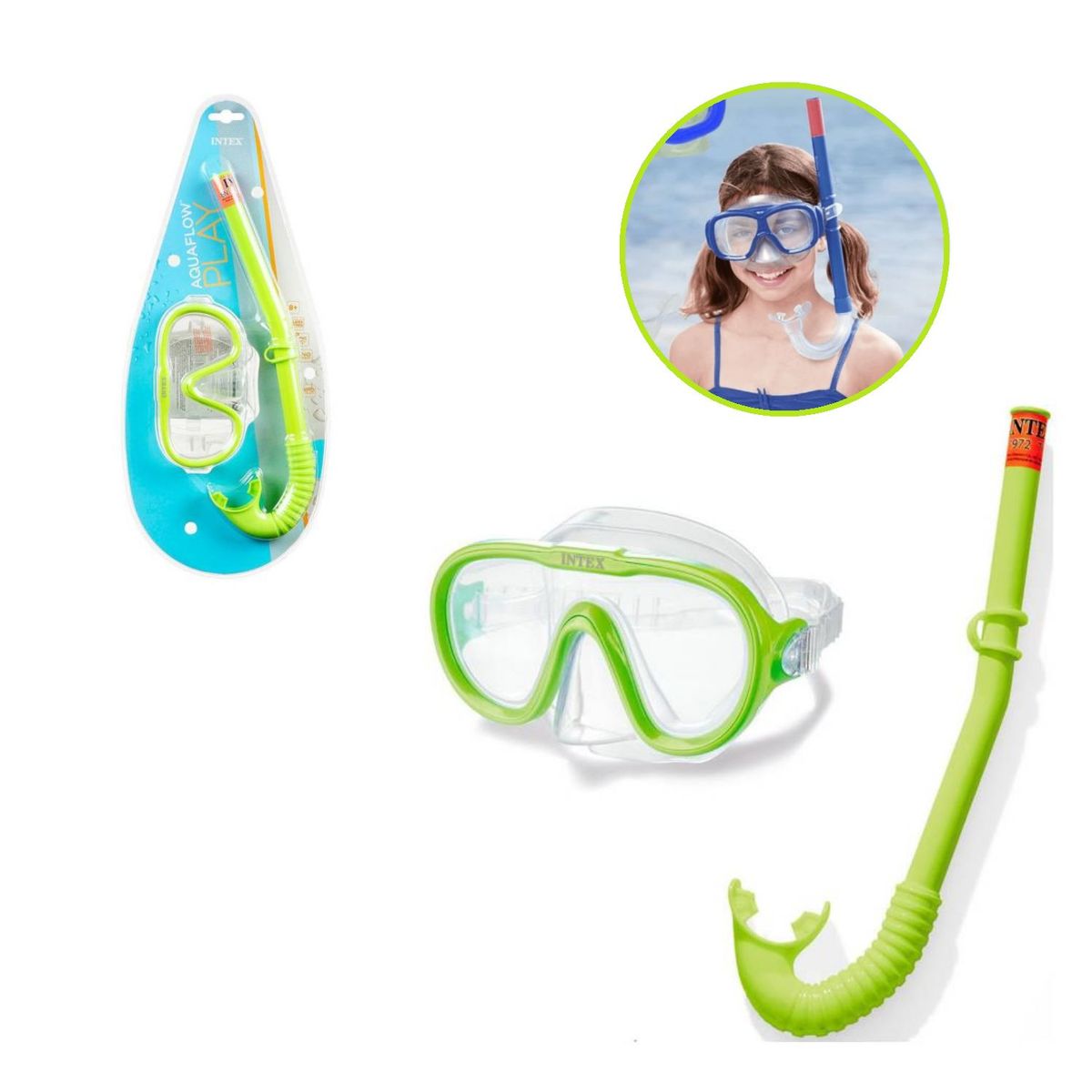 INTEX - Set de Natacion Mascara Para Niños Intex 55642