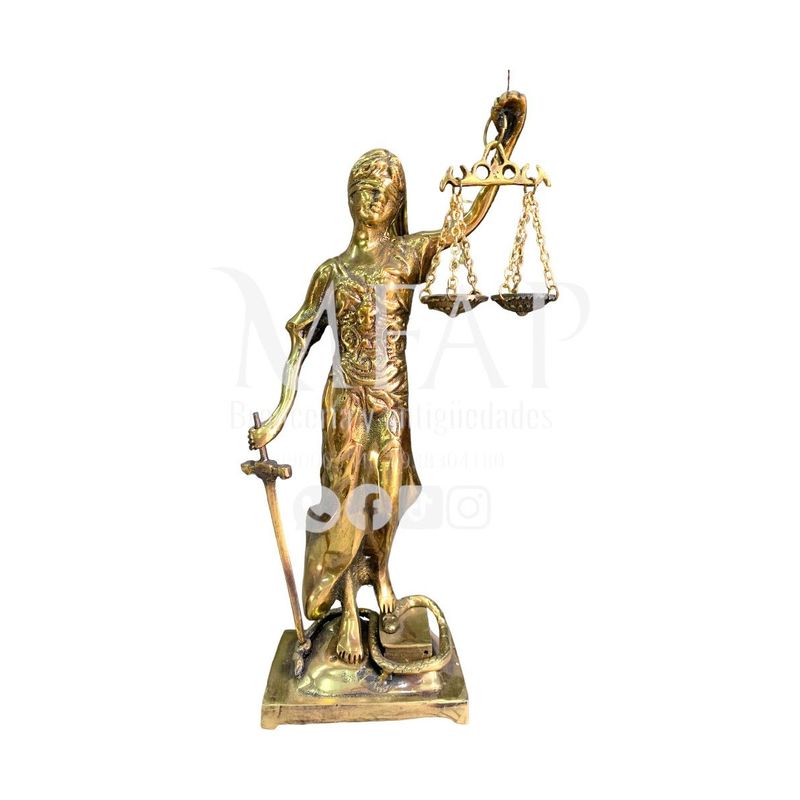 MFAP BRONCERIA Y ANTIGUEDADES - Diosa Temis en bronce 32 cm