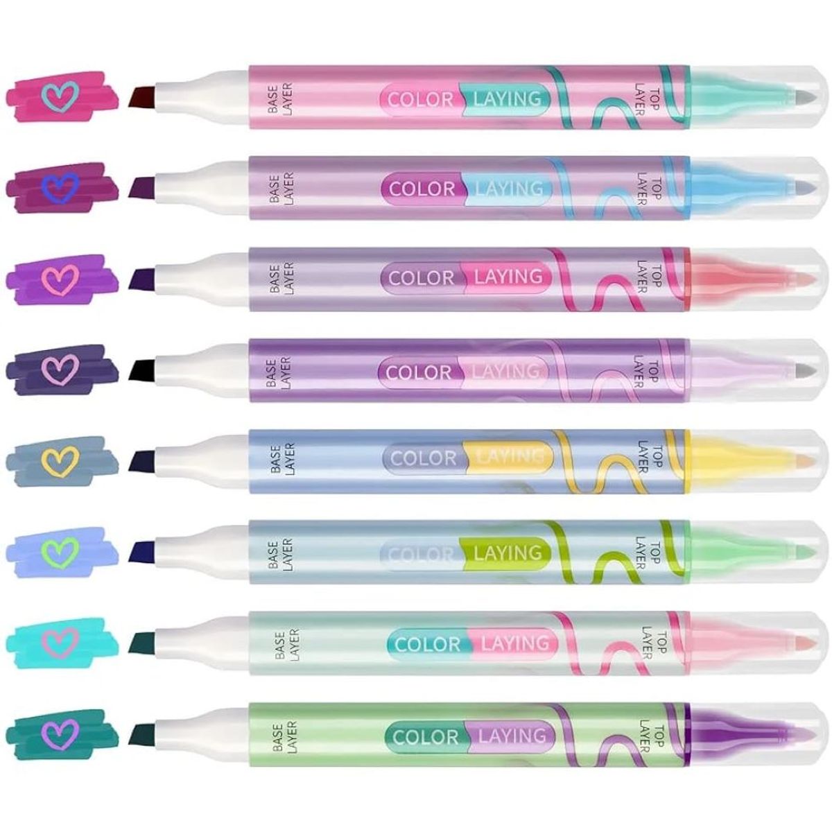 GENERICO - RESALTADORES MAGICOS DOBLE PUNTA  X8