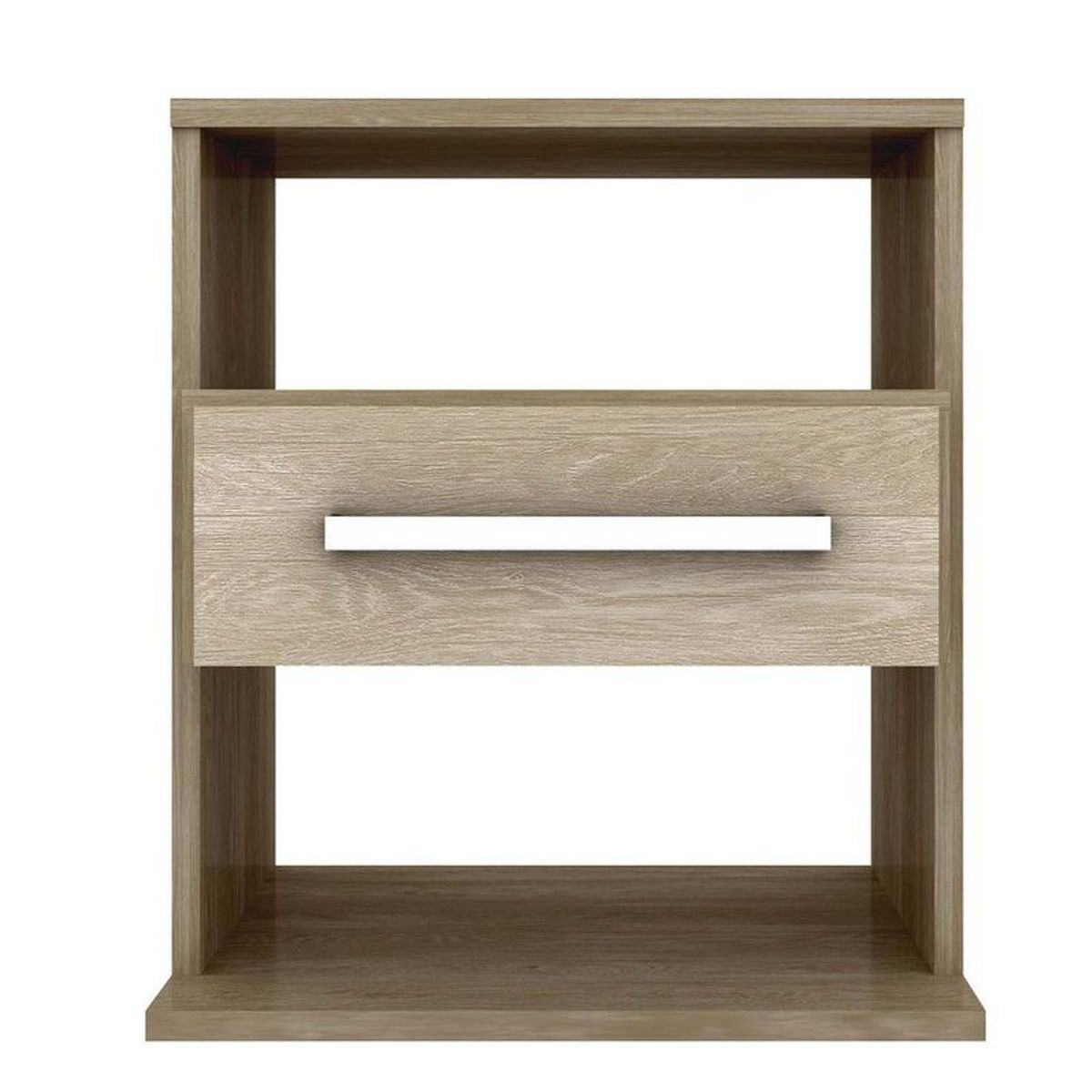 TU MESITA - Mesa De Noche de Melamina Osrava Caramelo Blanco 48X52x37cm