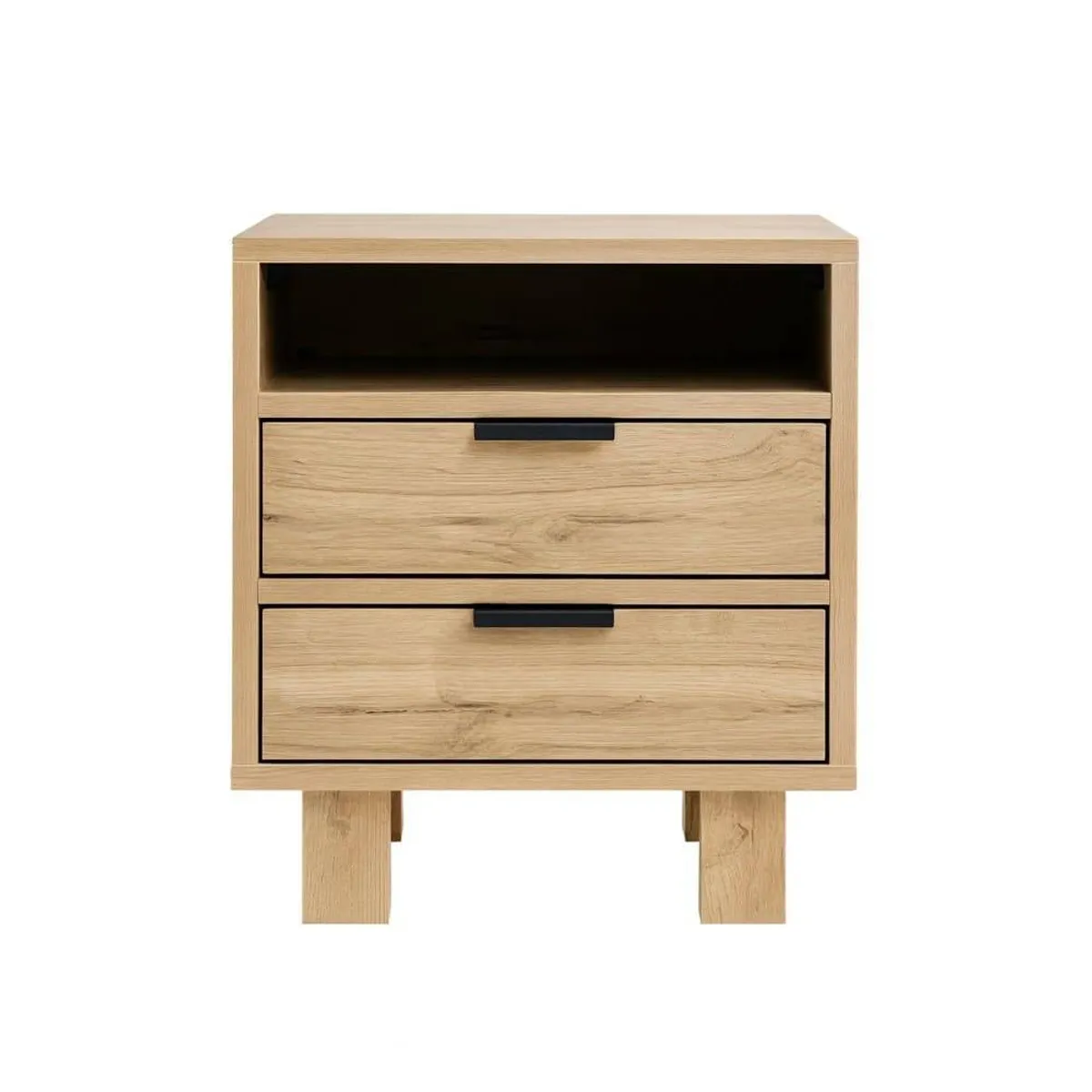 TU MESITA - Velador Mesa de Noche Minimalista Copo Marrón