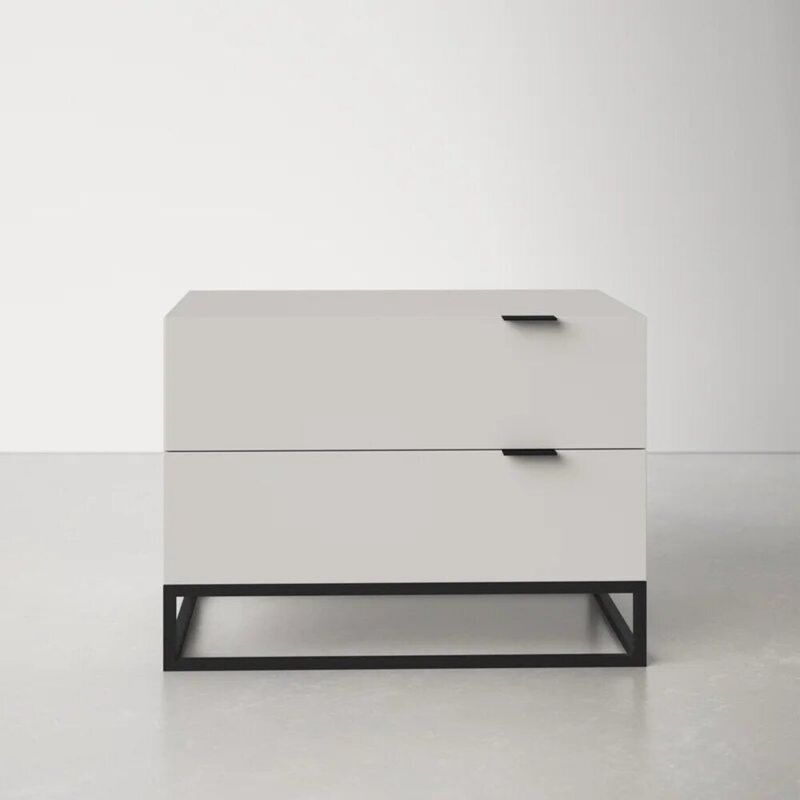 TU MESITA - Velador Contemporáneo Blanco Cloet 56cm
