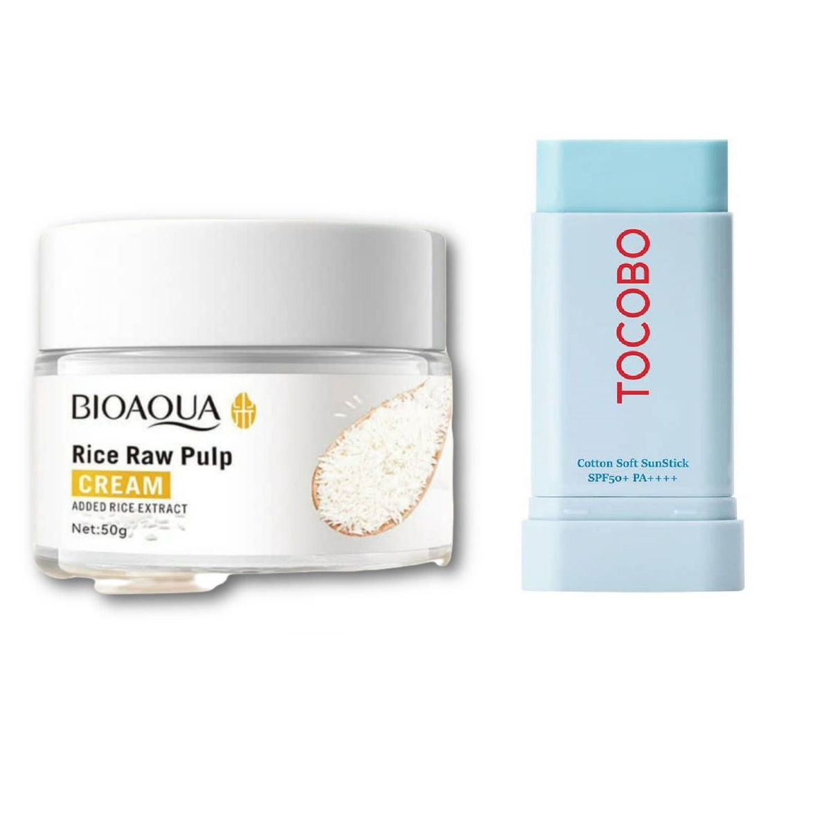 TOCOBO - Pack Bloqueador Tocobo en Barra y Crema Aclarante de Arroz - Bioaqua