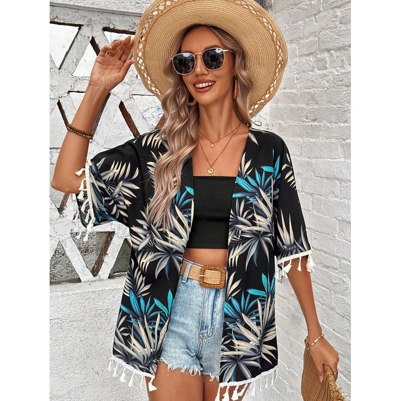 KAST PE - Kimono Mujer cardigan modelo Raiza estampado - Talla M