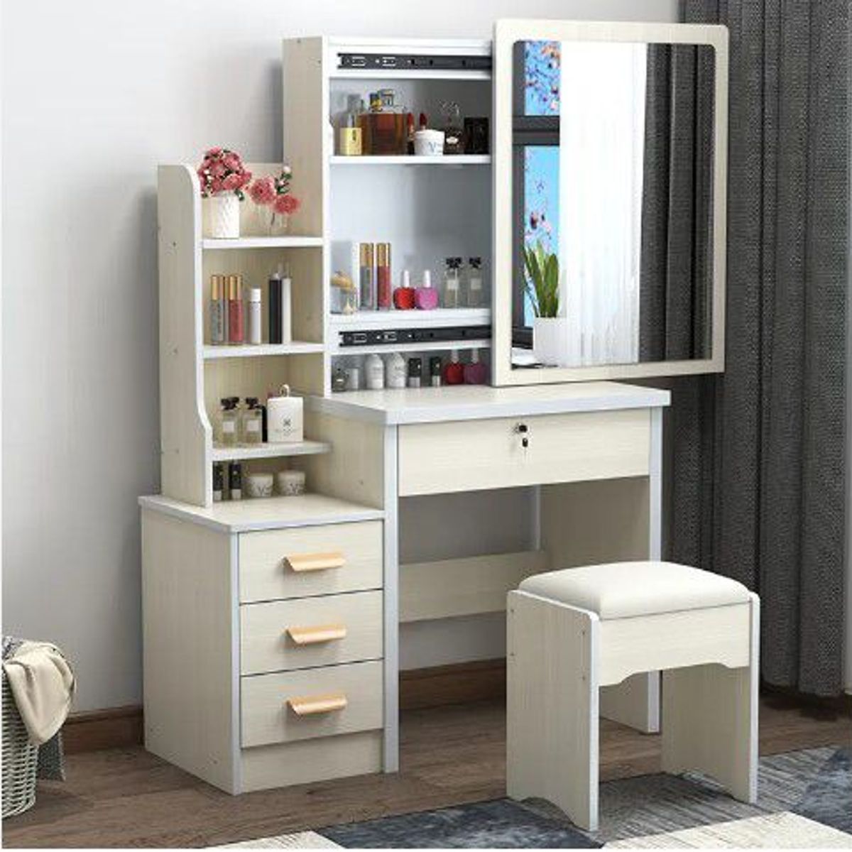 INSPIRA MARKET - Tocador de maquillaje mueble para dormitorio