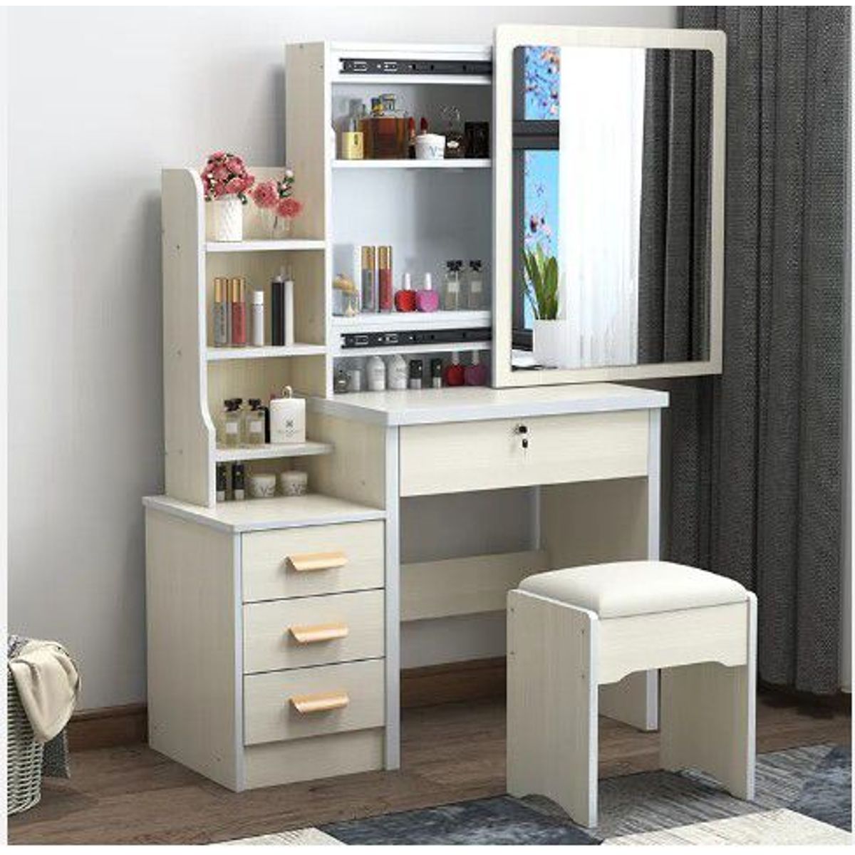 INSPIRA MARKET - Tocador de maquillaje mueble para dormitorio