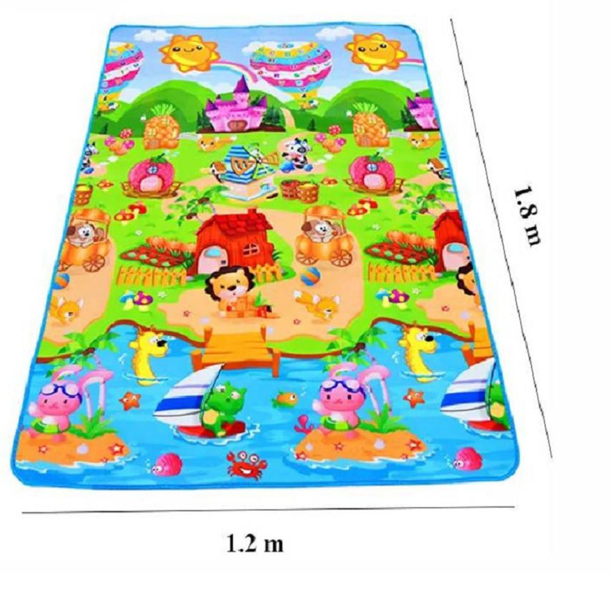 GENERICO - Piso bebe térmico alfombra educativa 180 x 120cm