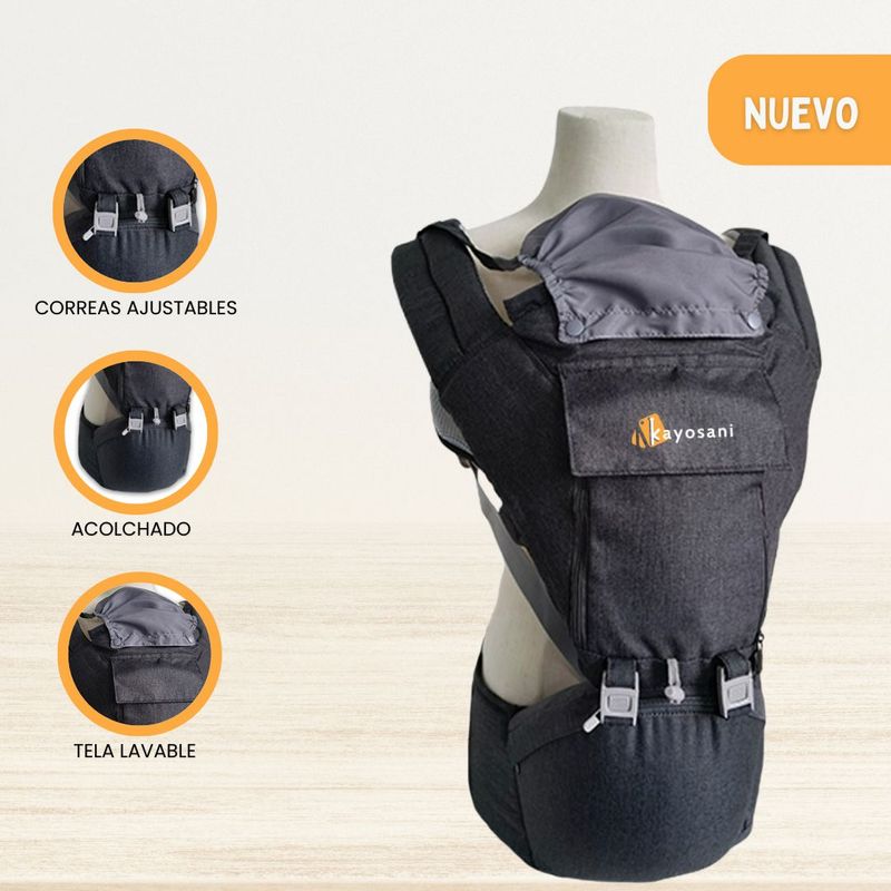 INFANTI - Canguro Portabebe »ARNÉS» Black