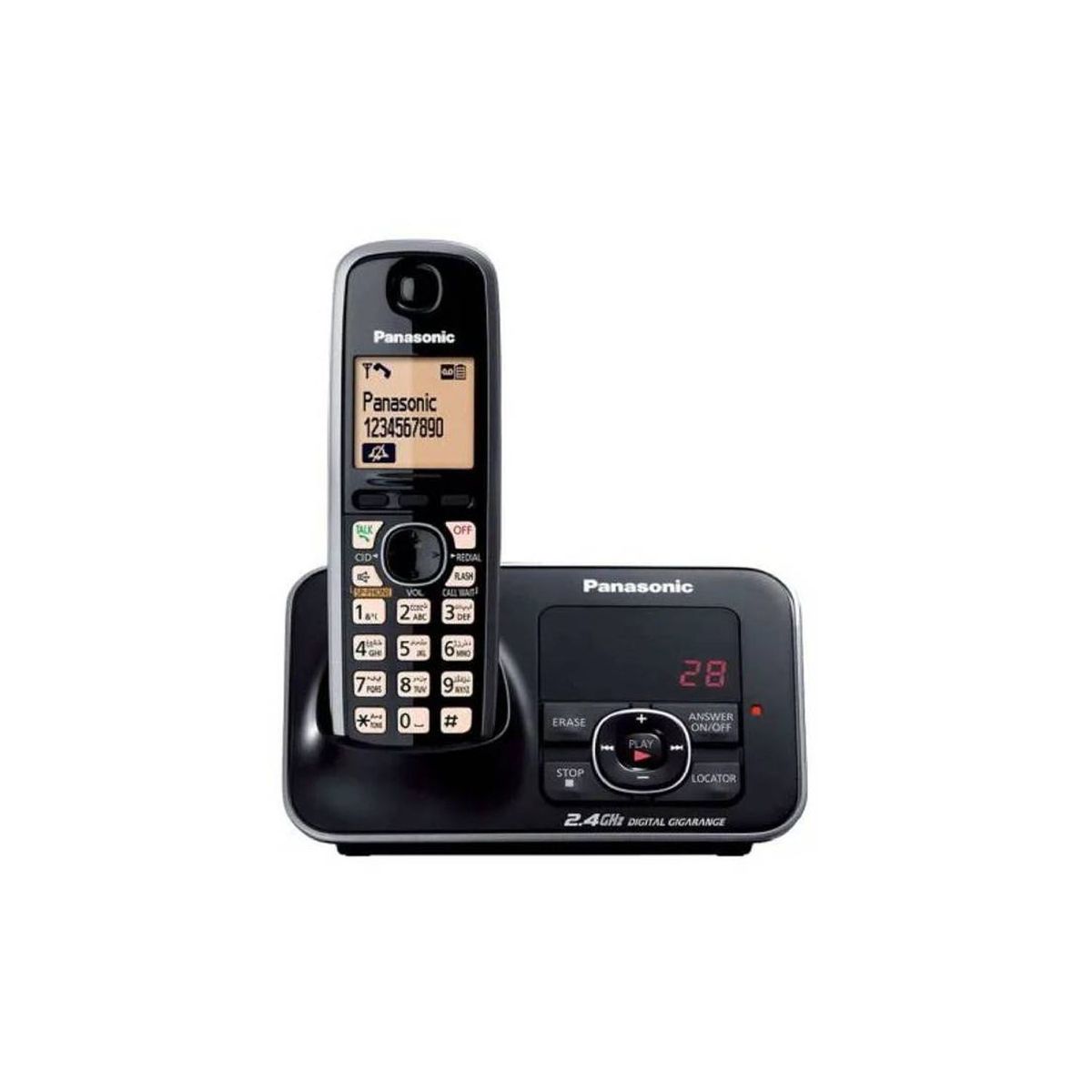 PANASONIC - TELÉFONO FIJO PANASONIC INALÁMBRICO NEGRO KX-TG3721LCB