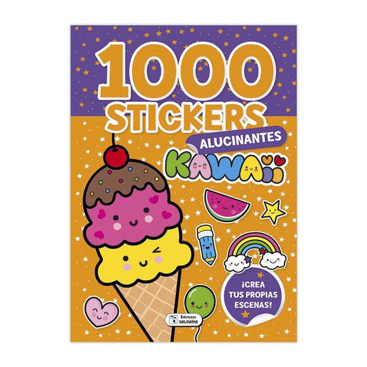 GENERICO - LIBRO 1000 STICKERS alucinates kawai
