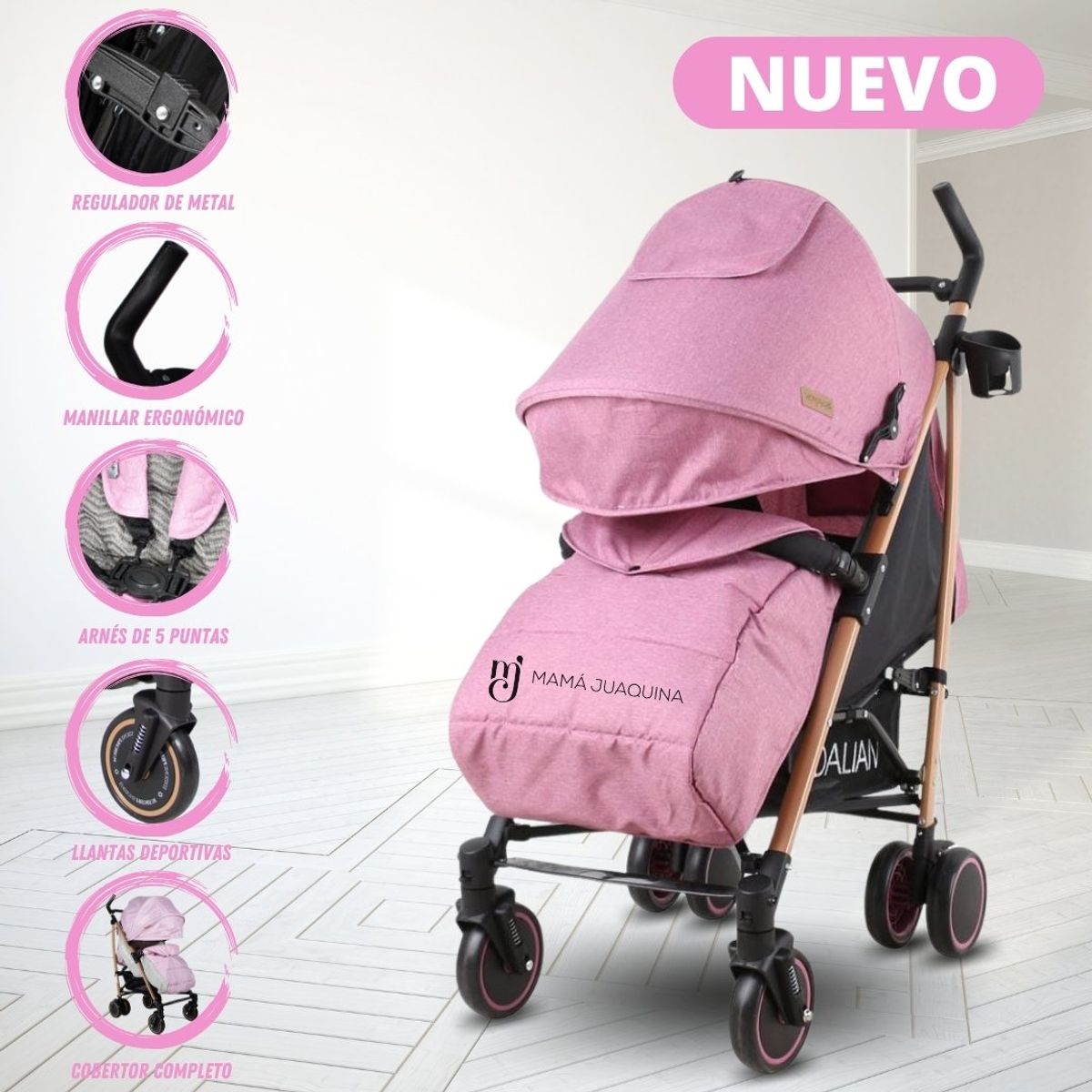 VOYAGE - Coche Bastón Deportivo «DALIAN» Edición Limitada Pink