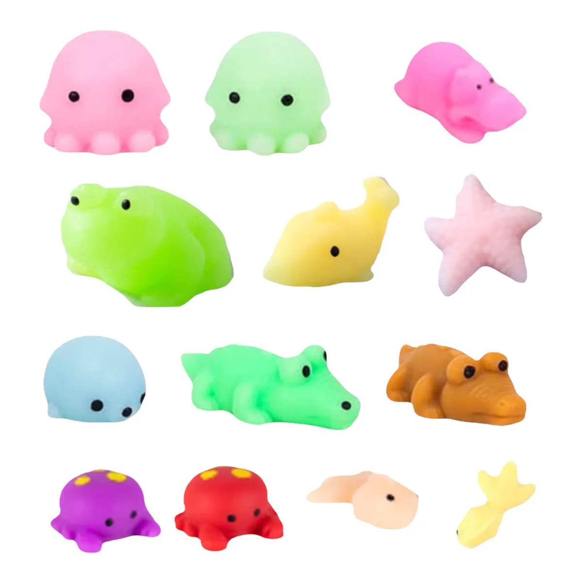 GENERICO - Pack x 15 Squishys Animales Acuáticos