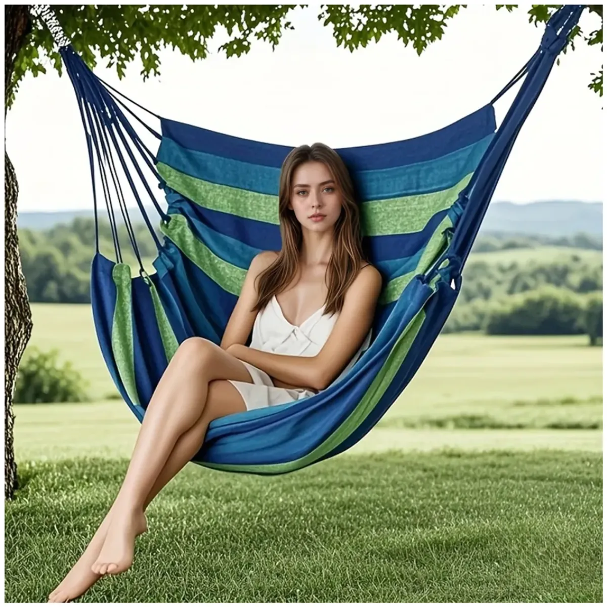 INSPIRA MARKET - Hamaca colgante con funda portatil multicolor