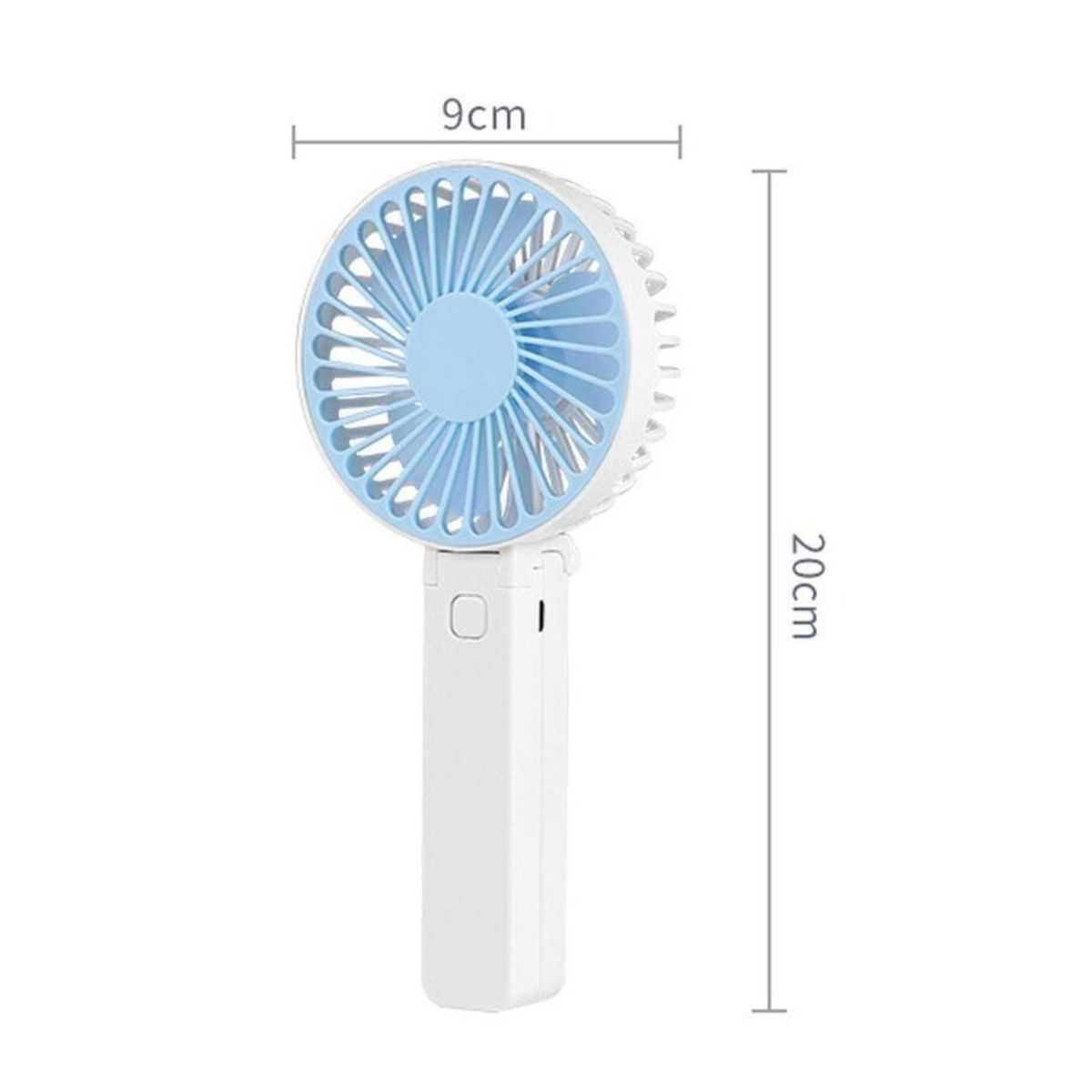 GENERICO - Mini Ventilador Portátil de Mano´Plegable USB Recargable Celeste