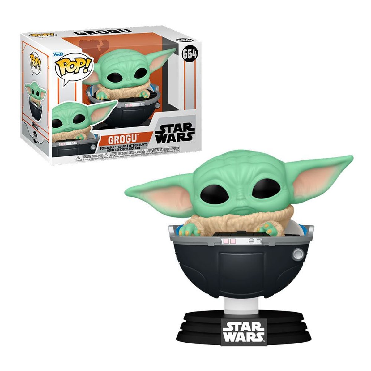 FUNKO - Funko Pop! Star Wars: The Mandalorian - Grogu in Hovering Pram 664