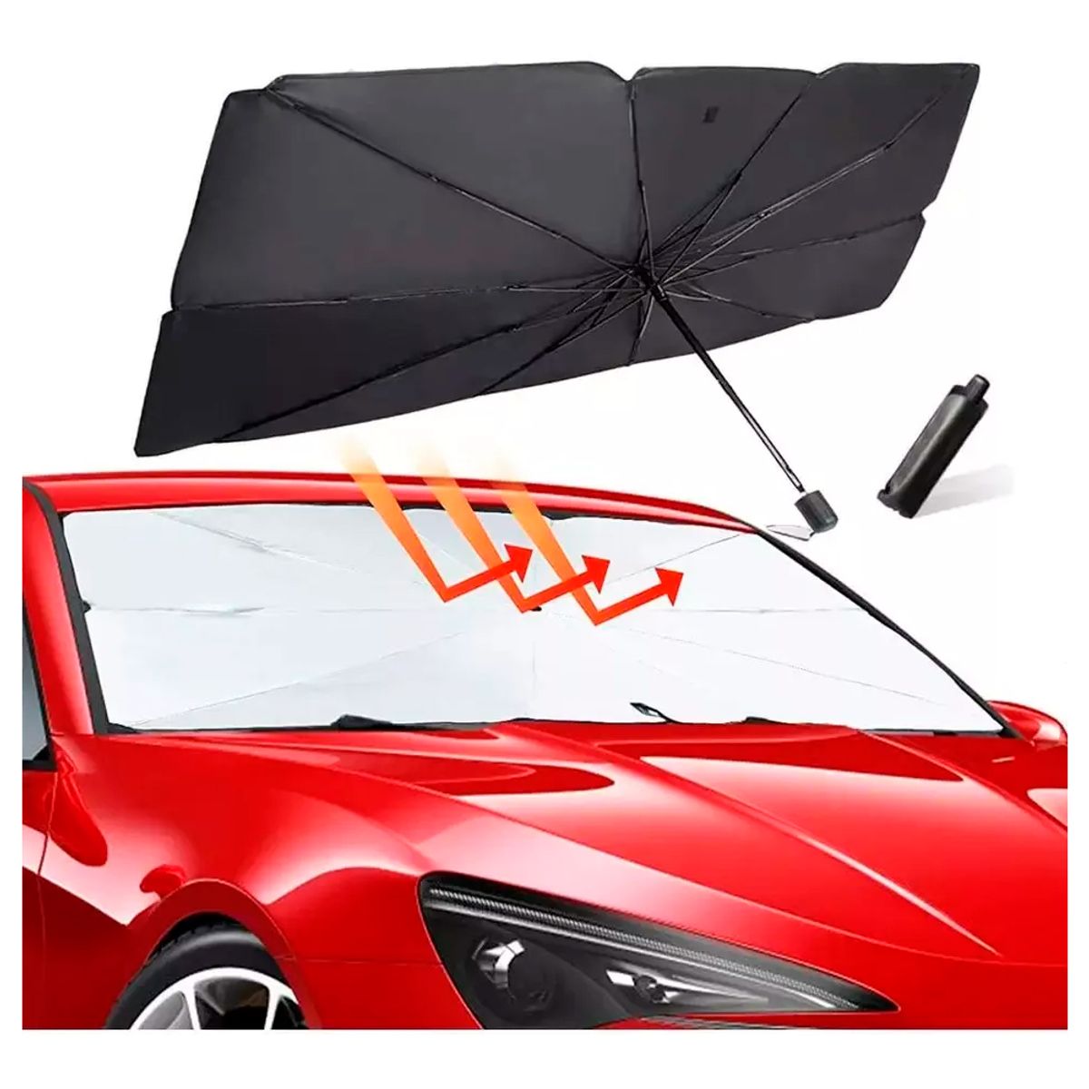 GENERICO - Protector Panoramico Carro Parasol Premium Forma Sombrilla
