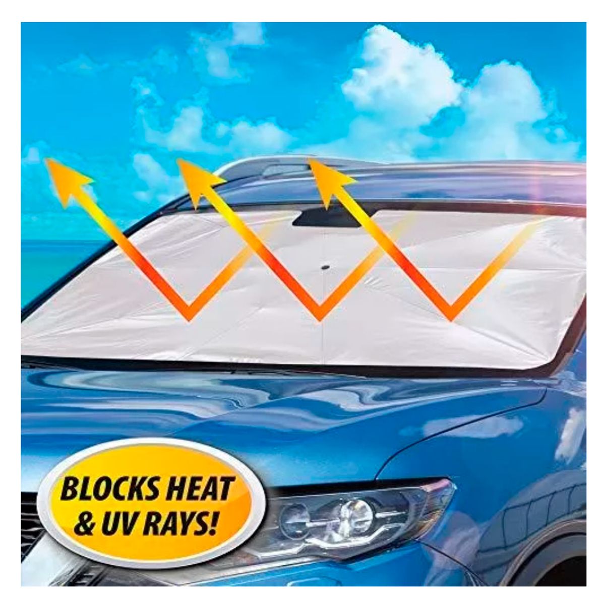 GENERICO - Protector Panoramico Carro Parasol Premium Forma Sombrilla