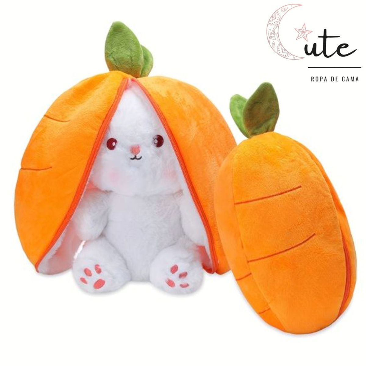 GENERICO - PELUCHE CONEJO EN FORMA DE ZANAHORIA