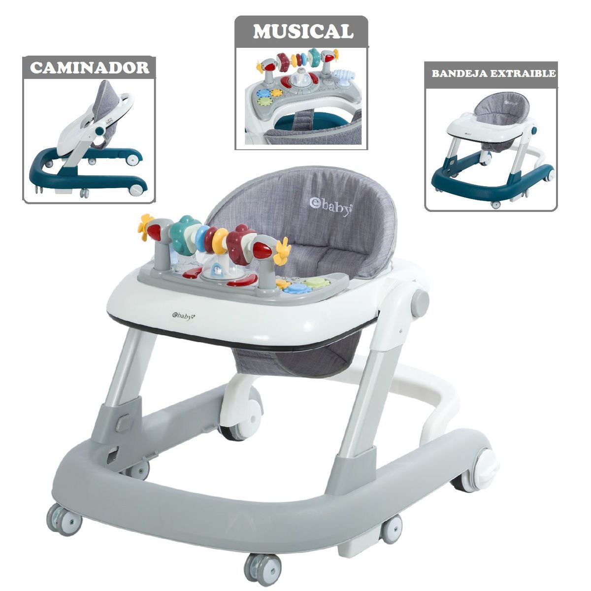 EBABY - Andador Caminador Funny con Sonido Musical