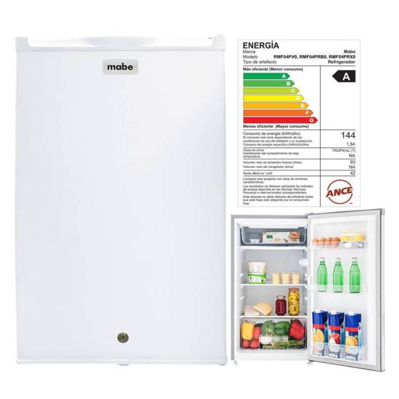 MABE - Frigobar de 93 litros blanco MABE - RMF04PRB0