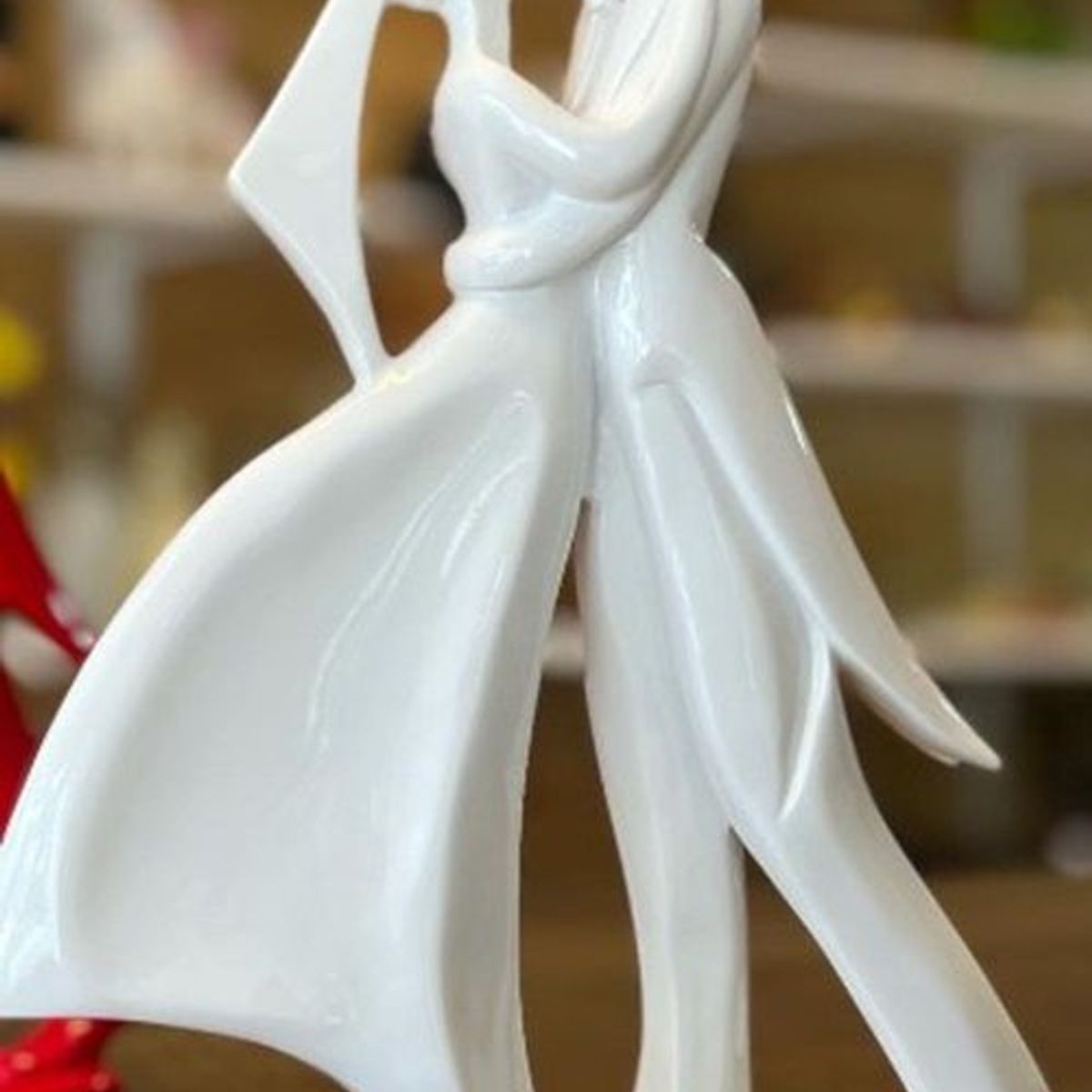 GENERICO - Adorno pareja de novios color blanco 28x21x6 cm