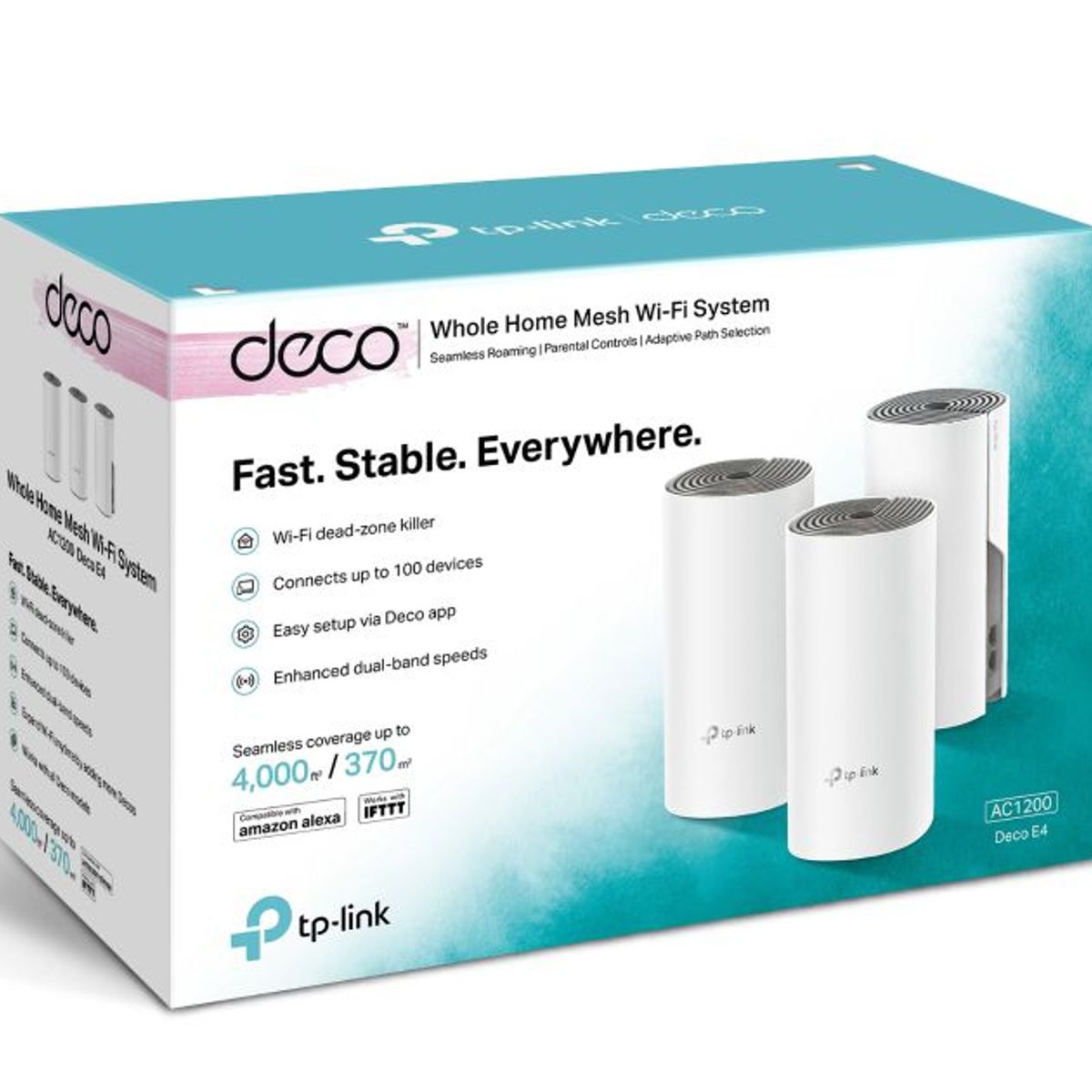 TP LINK - Tp-Link Deco E4 Kit-3 AC1200 Sistema Wi-fi Mesh.