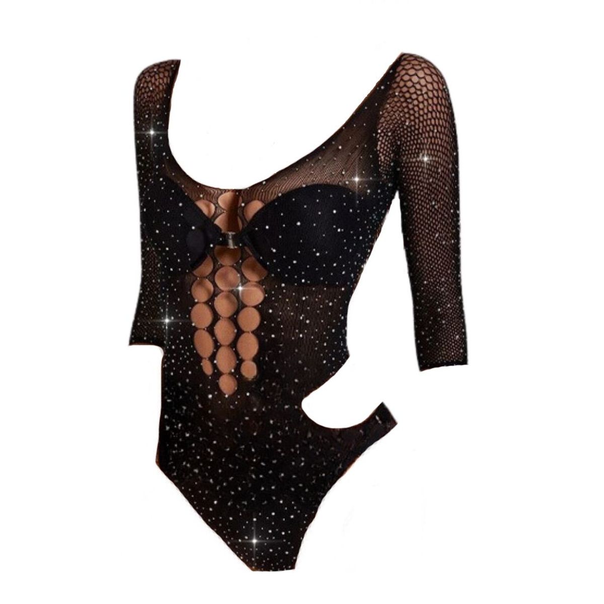 GENERICO - Body  Malla Transparente con brillos