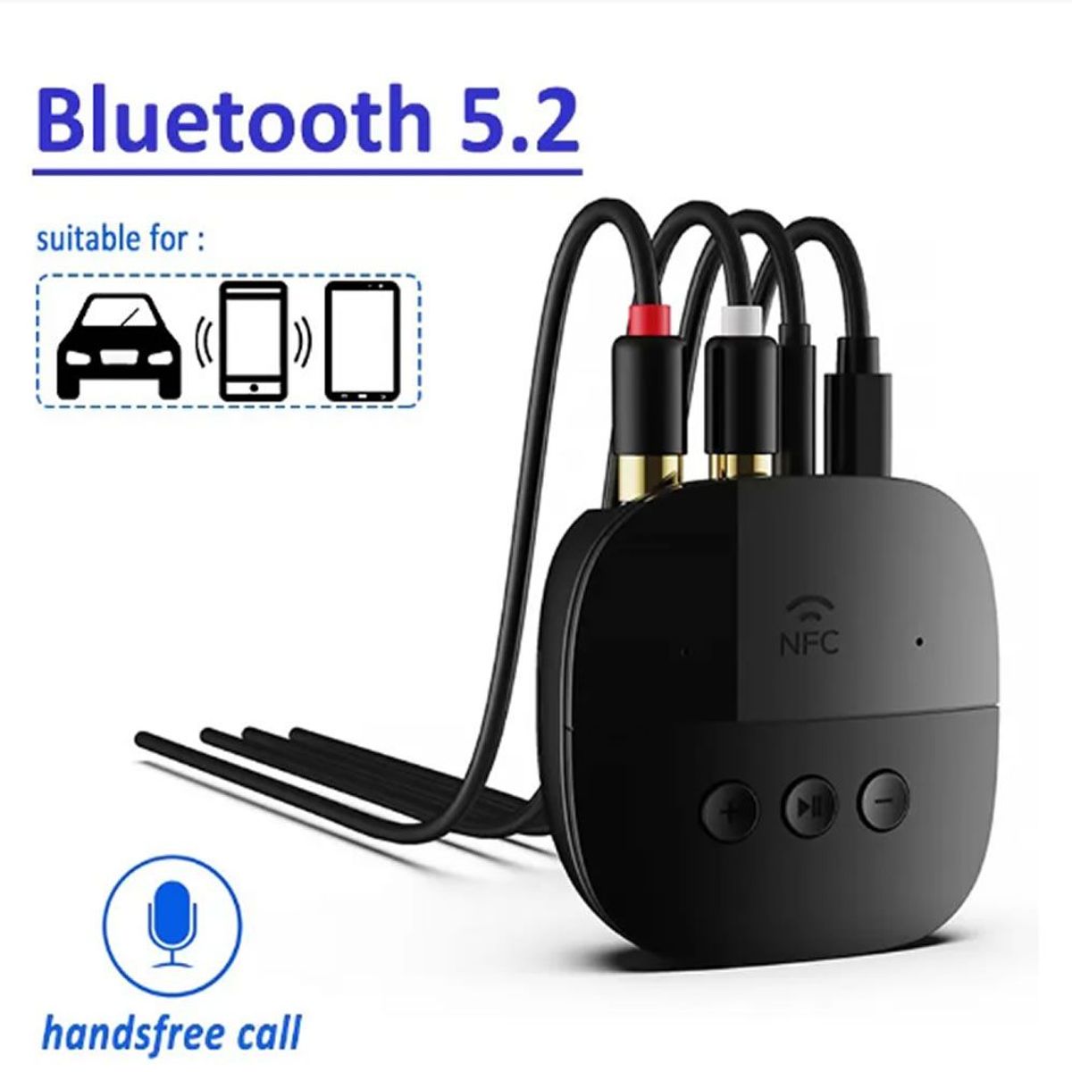 GENERICO - Receptor de Audio Bluetooth 5-2 Conector AUX 3-5mm