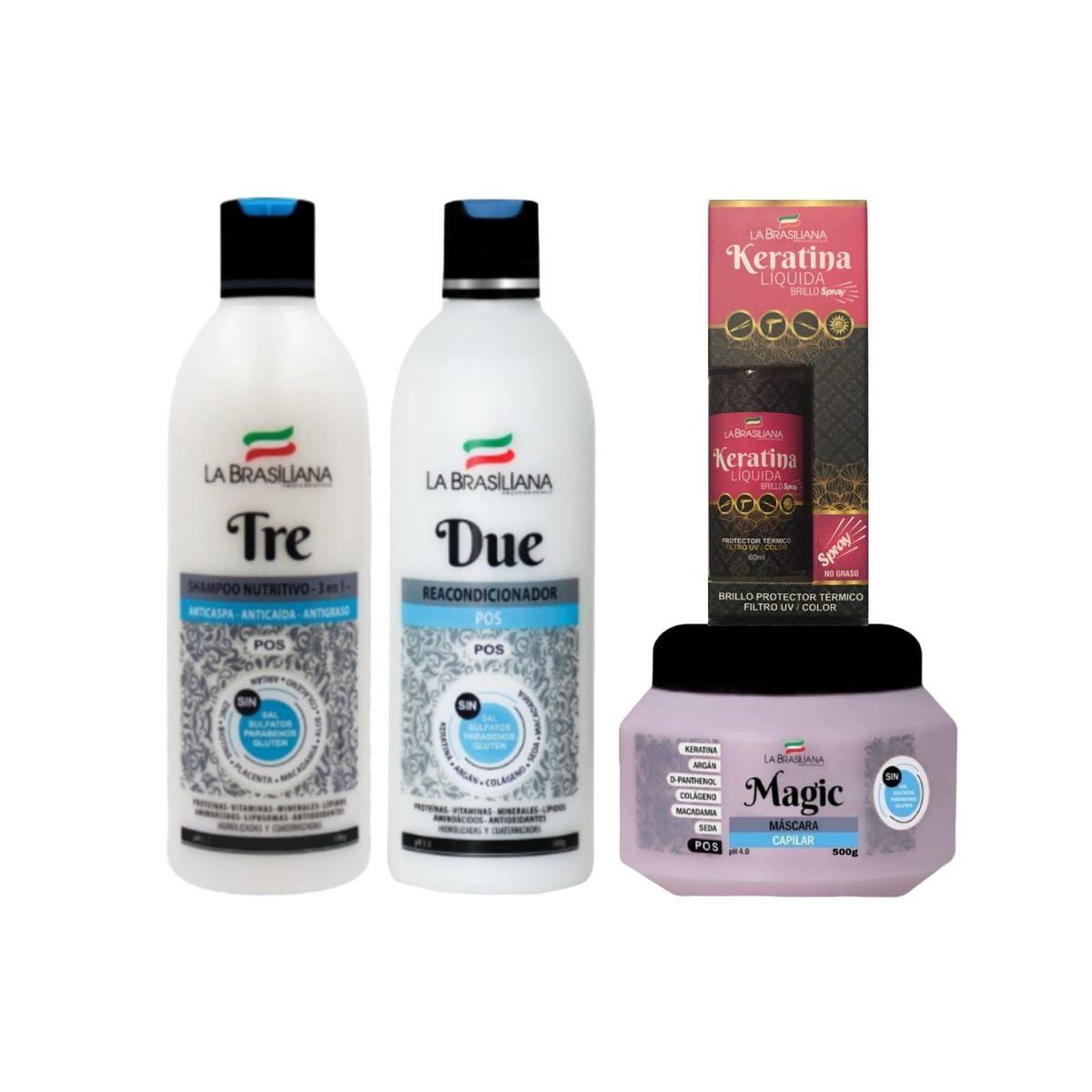 LA BRASILIANA - Pack La Brasiliana TRE + DUE + MAGIC POS 500 GR. + Protector Térmico