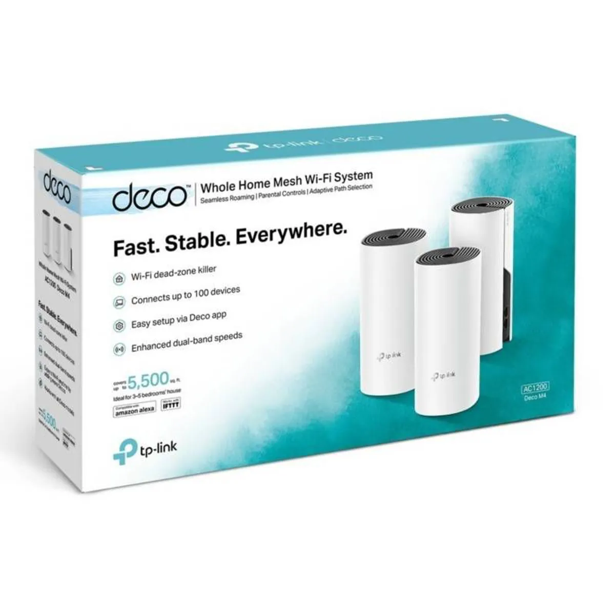 TP LINK - Tp-Link Deco M4 Kit-3 AC1200 Sistema Wi-fi Mesh.