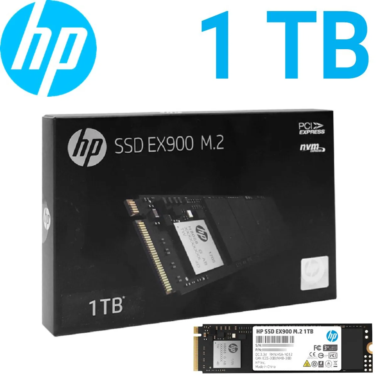 HP - Disco Solido HP 1TB formato M.2 SSD 2280 , Modelo EX900 , 1 TB