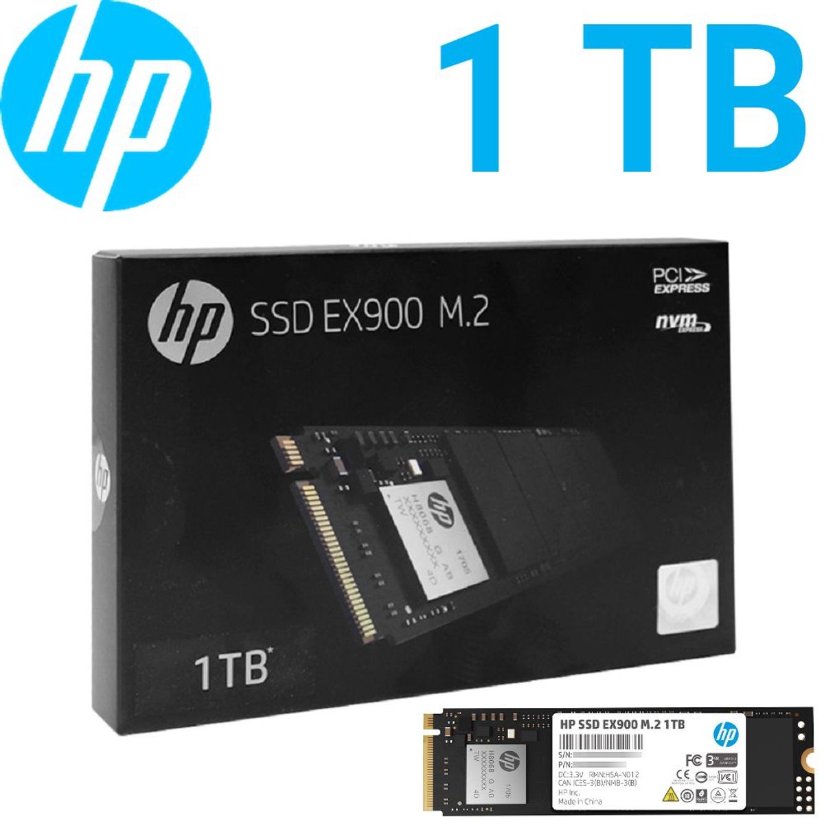 HP - Disco Solido HP 1TB formato M.2 SSD 2280 , Modelo EX900 , 1 TB