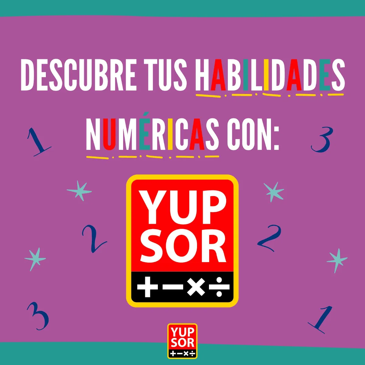 YUPSOR - Juego didáctico KIT ÁBACO cálculo mental matemáticas YUPSOR