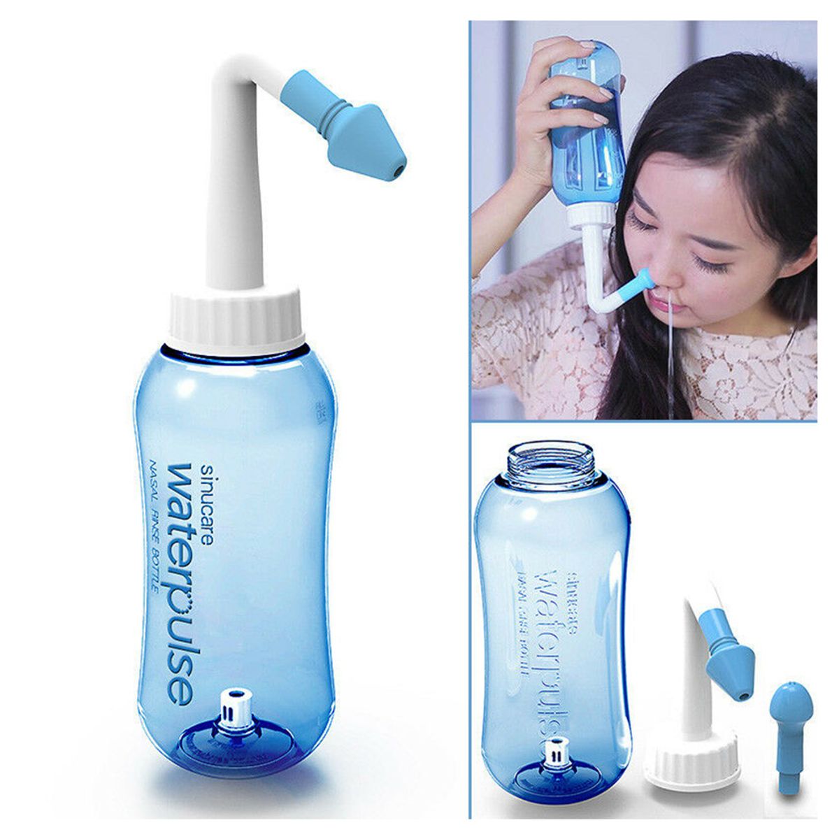 GENERICO - Limpiador Irrigador Nasal 500ml Waterpulse Adultos-Niños Alergias