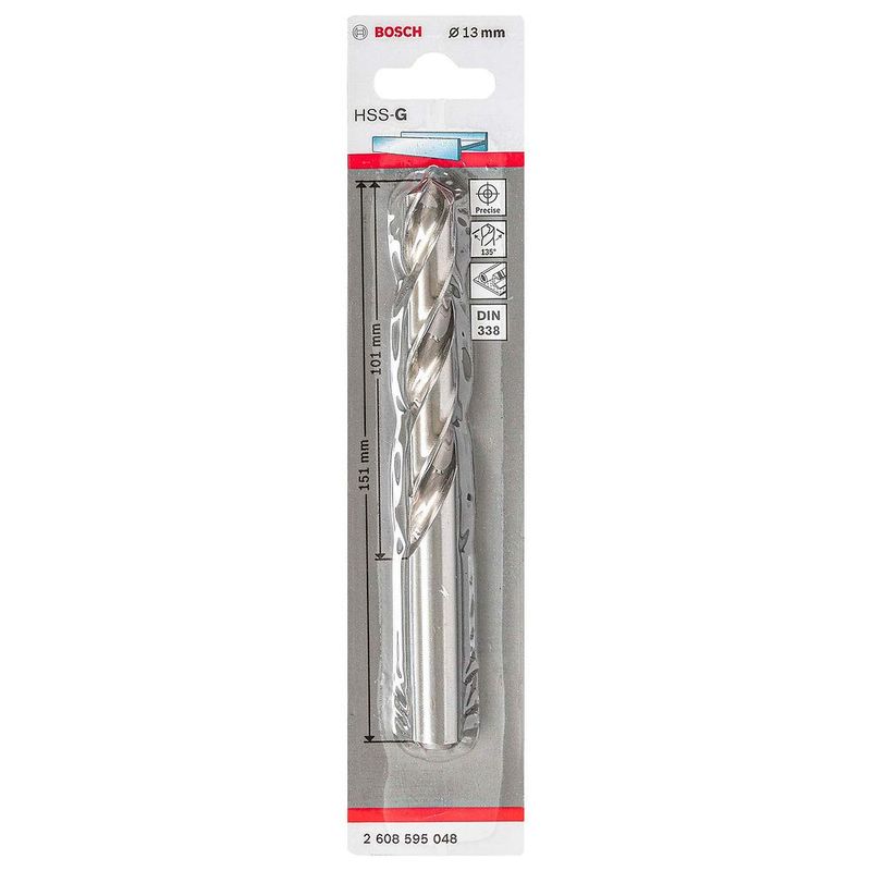 BOSCH - Broca Metal HSS-G 13.0X151mm.1U. Bosch