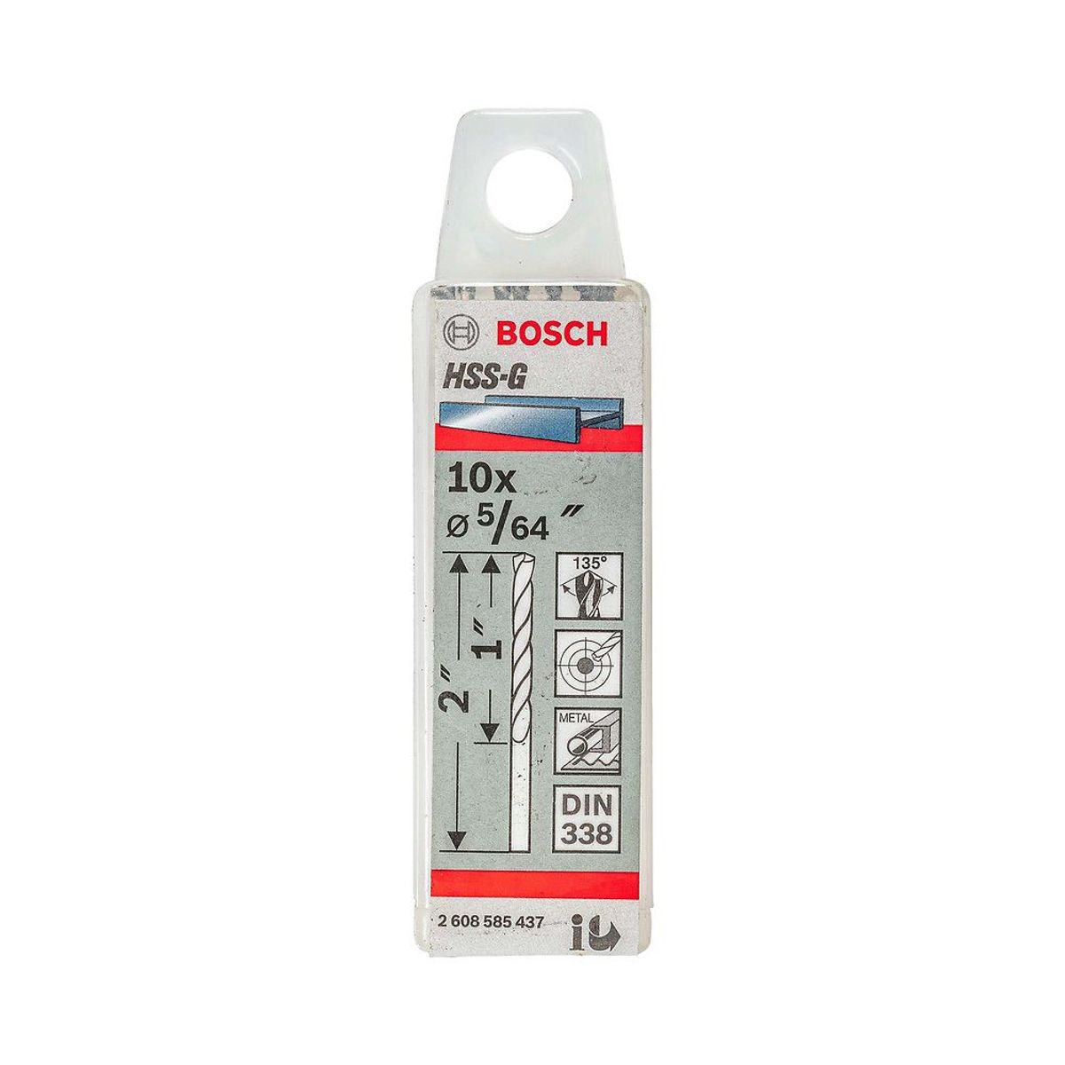 BOSCH - Broca Metal HSS-G X10U 2.0mm 5/64" Bosch